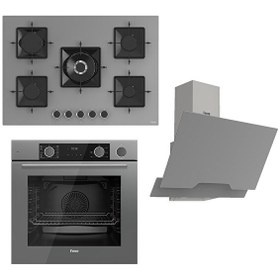 Resim Steamart SS 75'lik Serisi Gri Ankastre Set (SS038 - XE64CPR - D065) 