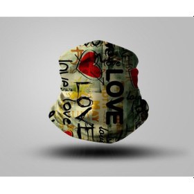 Resim Unisex Love Bandanas Siyah 