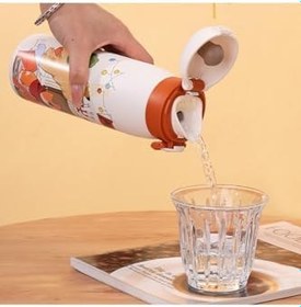 Resim Vagonlife Diller 500ml Sevimli Hayvanlar Desenli Rahat İçim Kilitli Kapak Paslanmaz Çelik Termos 
