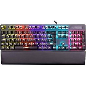 Resim Everest KB-GX7 BLUESKY 21 Işık Efektli BLUE SWITCH Bilek Destekli Mekanik Gaming Oyuncu Klavyesi 