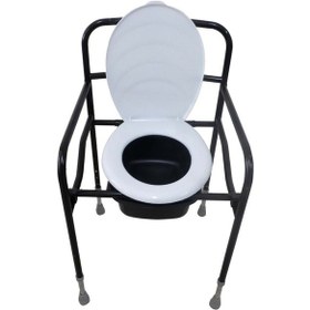Resim Medikaltec Katlanabilir Komot Seyyar Hasta Tuvaleti Klozet Yükseltici Taşınabilir Wc Tuvalet 