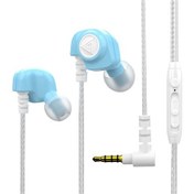 Resim Lasonstiges Mavi Qkz Sk5 Kablolu Kulaklık Kulak İçi 3.5mm Aux Mıc Gürültü Azaltma Hd Çağrı Hıfı Oyun Müziği Spor Moda Tasarımı İçin 