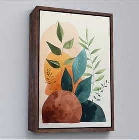 Resim Ahşap Çerçeveli İskandinav Tarzı Soft Çiçekler Tablo 55x75 cm Beyaz, TTÇ.KNV7590FRM 