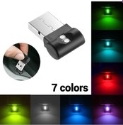 Resim 7 Renkli Mini Led Usb Araba Işık Oto Atmosfer Dekoratif Lamba Otomobil Acil Aydınlatma Işığı Araba Aksesuarı 