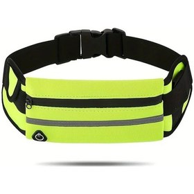 Resim Xuweiwei Yeşil 5 Renk Seçenekli Outdoor Spor Seyah Bel Çantası Büyük Kapasiteli Unisex Koşu Bisiklet Fitness Yeşil 