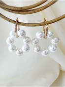 Resim Roze & More Mayorka Incili Küpe Nikah Küpesi Gelin Küpesi 