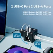 Resim 1.5 metre uzatma kablosu, 3 AC çıkışlı, 2 USB portlu ve 2 Type-C portlu, otomatik kapatma için zamanlayıcı içeren 7'si 1 arada AB güç şeridi, ev, ofis, seyahat ve bilgisayarlar için uygun, beyaz ve siyah renklerde mevcuttur. 
