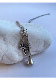 Resim Müzik Aleti Trampet Zincir Kolye Pytkznkly124 