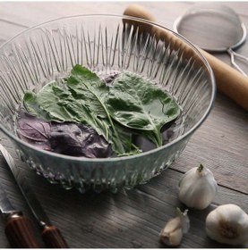 Resim LAV Alinda Cam Salata Kasesi Tekli Ekstra Büyük 2050 ml (Sunum Kasesi , Hazırlık Kasesi) 