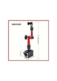 Resim Xuweiwei Mini Taban Manyetik Tutucu Mikrometre Ölçüm Aracı Saat Tipi Gösterge Ölçer Standı Dial 