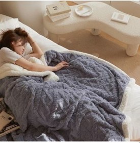 Resim Agoodshop Kalın Kış Battaniye - Sıcak Taff Pazen Battaniye - Şekerleme Düz Renk Battaniye 36 Derece Üstü 