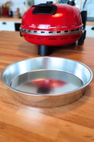 Resim Yuvarlak Alüminyum Fırın Tepsisi 26 Cm, Alüminyum Gövde, Hafif Ve Dayanıklı Yapışmaz Gümüş 