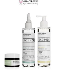 Resim Skin401 sivilce oluşumunu önlemeye ve gözenek görünümü azaltmaya yardımcı bakim rutini (karma ve yağlı cilt tipleri) 