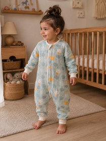 Resim %100 Pamuk Müslin Uyku Tulumu - Bulut / 1-2 Yaş 