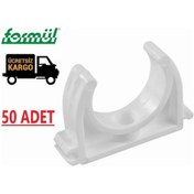 Resim 25 Mm Pprc Boru Kelepçesi Tekli (Formül) - 50 Adet 