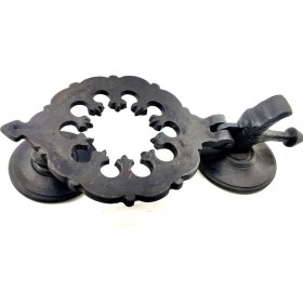 Resim Renklime Eco Lounge Antika Tarz Dekoratif Pirinç Osmanlı Kapı Tokmağı, Taktak - 265X75MM, Oksit 