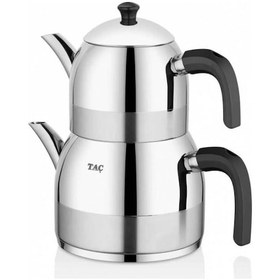 Resim Taç Paslanmaz Çelik Vanessa Çaydanlık Takımı Siyah Tac-5897 Inox 