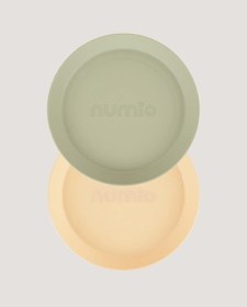 Resim 2'li Yuvarlak Tabak Sage Green-vanillia 