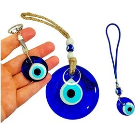 Resim El Yapımı Cam Nazar Boncuğu Seti Duvar Dekoru Cam Anahtarlık Cam 