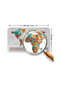 Resim Eğitici - Öğretici Dünya Ve Türkiye Haritası Çocuk Odası Duvar Sticker-60x105-3886 Renkli 