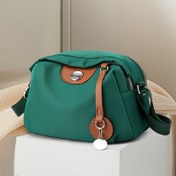 Resim Travel Master Kadınlar için Hafif Naylon Çapraz Vücut Çantası Ayarlanabilir Askılı, Çoklu Bölmeli ve Fermuarlı Kapatma - Dayanıklı Polyester Astar, Kahverengi/Yeşil/Mavi/Siyah Okul, İş, Günlük Kullanım, Seyahat Çantası 