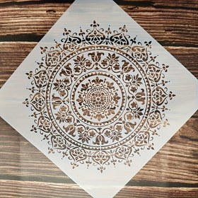 Resim 1 adet 29.97x29.97 cm Büyük Vintage Mandala Desenli Şablon - DIY El Sanatları, Duvar Sanatı, Kumaş ve Ev Dekoru için İnce Çiçek ve Geometrik Kesim Tasarımı - Yeniden Kullanılabilir Yüksek Kaliteli Şablon, Yaratıcı Projeler, El Sanatları Şablonları Yeniden Kullanılabilir, Sanatsal Kesim, İncelikli Desenler, Çok Yönlü Kullanım 