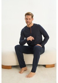 Resim Sevim Erkek Uzun Kol Lacivert Pijama Takım C6t2n5o9 001 