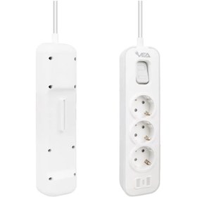 Resim Vea Ve-nova103 A Class 3'lü Anahtarlı 1.5 Metre Akım Korumalı Priz 