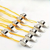 Resim 5 Paket Premium Paslanmaz Çelik Zil Lanyard ile - Basketbol, Hakem Eğitimi ve Açık Hava Kurtarma için Dayanıklı, Paslanmaya Dayanıklı Metal! 