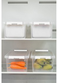 Resim Vienev Kilitli Kapaklı Uzun 4 x 3.5 L Saklama Kabı Seti 4'lü Çok Renkli 