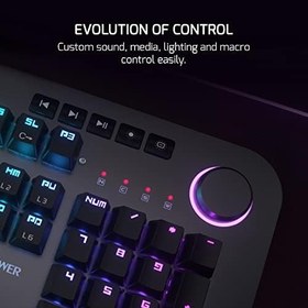 Resim GAMEPOWER Starscream Optik RGB Oyun Klavyesi, 105 Tam Gölgelenme Önleyici Tuş, Makro, Dokunsal Mavi Anahtar - Siyah… 