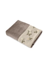 Resim Nova Bambu Nakışlı El Havlusu Bej 