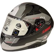 Resim Shiro Katana Sv Orbe Kapalı Kask Mat Gri - Siyah 