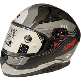 Resim Shiro Katana Sv Orbe Kapalı Kask Mat Gri - Siyah 