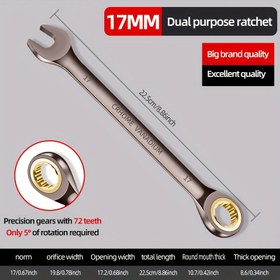 Resim 1 Adet Ağır Hizmet Tipi 72 Dişli Ergonomik Tutma Kollu ve Tek Parça Siyah Nikel Baş Çevirmeli Anahtar - Chrome Vanadyum İmalatı, 12 Modlu Metrik/Imparatorluk Ölcüsü, 72-Pozisyon Moment Ana 