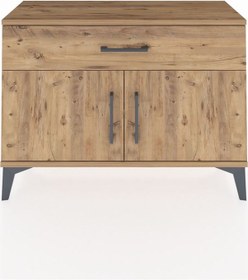 Resim Arges Şifonyer Tek Raflı Tek Çekmeceli 2 Kapaklı 88x30x64 Çam-çam Atlas Çam 