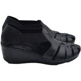 Resim Kadın Comfort Deri Sandalet Siyah 18793056 Yetişkin 