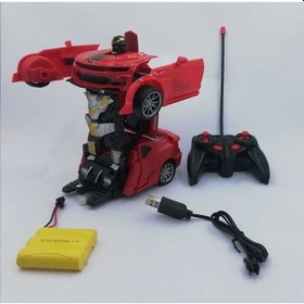 Resim Uzaktan Kumandalı Robota Dönüşen Araba Şarjlı Transformers Robot 