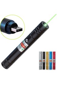 Resim byhodi Fithome 100mw Desen Başlıklı Usb Şarjlı Yeşil Lazer Pointer 