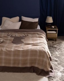 Resim Madame Coco Valensole Çift Kişilik%100 Pamuk Yatak Örtüsü, Bej, 220 x 240 