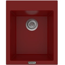 Resim Polex Cristal Lux Granit Eviye Real Stone P05 Bordo 