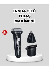 Resim Ceylan Adam İnsua 3 Lü Tıraş Makinesi 3 Farklı Kesim Başlığı, Güçlü Motor, 60 Dakika Kullanım 