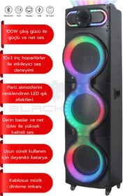 Resim Hepu Hp-918 3*12" Süper Bass Party Box Bluetooth Speaker 