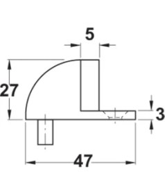 Resim Hafele Kapı Stoperi Zemine Yapıştırma Siyah 