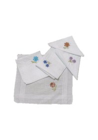 Resim Gözde Işlemeli Bayan Mendili 12 Adet 28X28 Cm 100 Pamuk (453051892) 