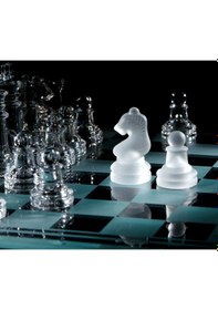 Resim Glass Chess Cam Satranç Takımı 20 X 20 Cm 