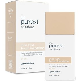 Resim The Purest Solutions Cilt Tonu Eşitleyici & Leke Karşıtı Serum Fondöten Spf 50, 30 Mililitre Açık/orta Ton 