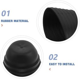 Resim 2 adet Araç Far Toz Kapağı, Vidalı Bağlantılı Kauçuk Araç Ampul Yuvası Kapağı, Su Geçirmez Ön Far 