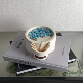 Resim LEQU 1 Adet Silikon Şamdan Kalıbı - Çimento Kupa ve Kibrit Delikli Aromatik Mum Kabı Kalıbı, Alçı ve Beton Döküm Şamdan Kalıbı - DIY Reçine, Alçı Sanatı ve Ev Dekorasyonu için Uygun, Tatil Hediyesi Kalıbı 