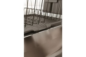 Resim Tekno Trust Siyah Tek Katlı Bulaşıklık Tabaklık Oluklu Tepsi Mat Siyah KB085 